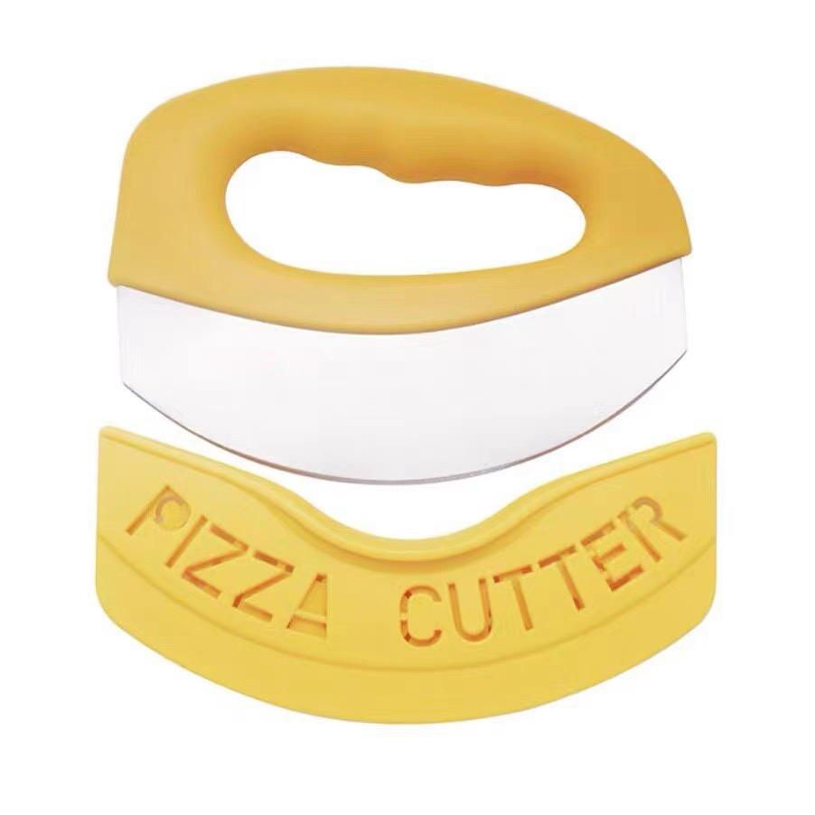 Pizza Cutter Stainless Steel European and American Style Creative Dough Cutter Semi-Circle Scraper Baking Tool Pizza Cheese 2Pcs 1