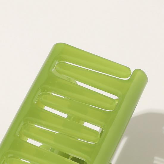 Square Shape Hair Claw Solid Color Anti-slip Hair Clip Back Head Hair Clip Shark Hair Clamp Hair Styling Tool