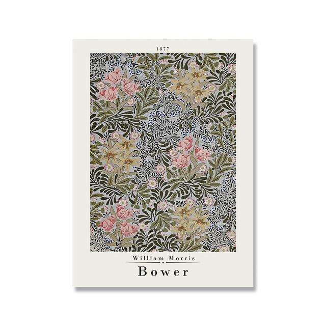 William Morris Vintage Flower Canvas Poster Jasmine Marigold Tulip Pattern Print Painting