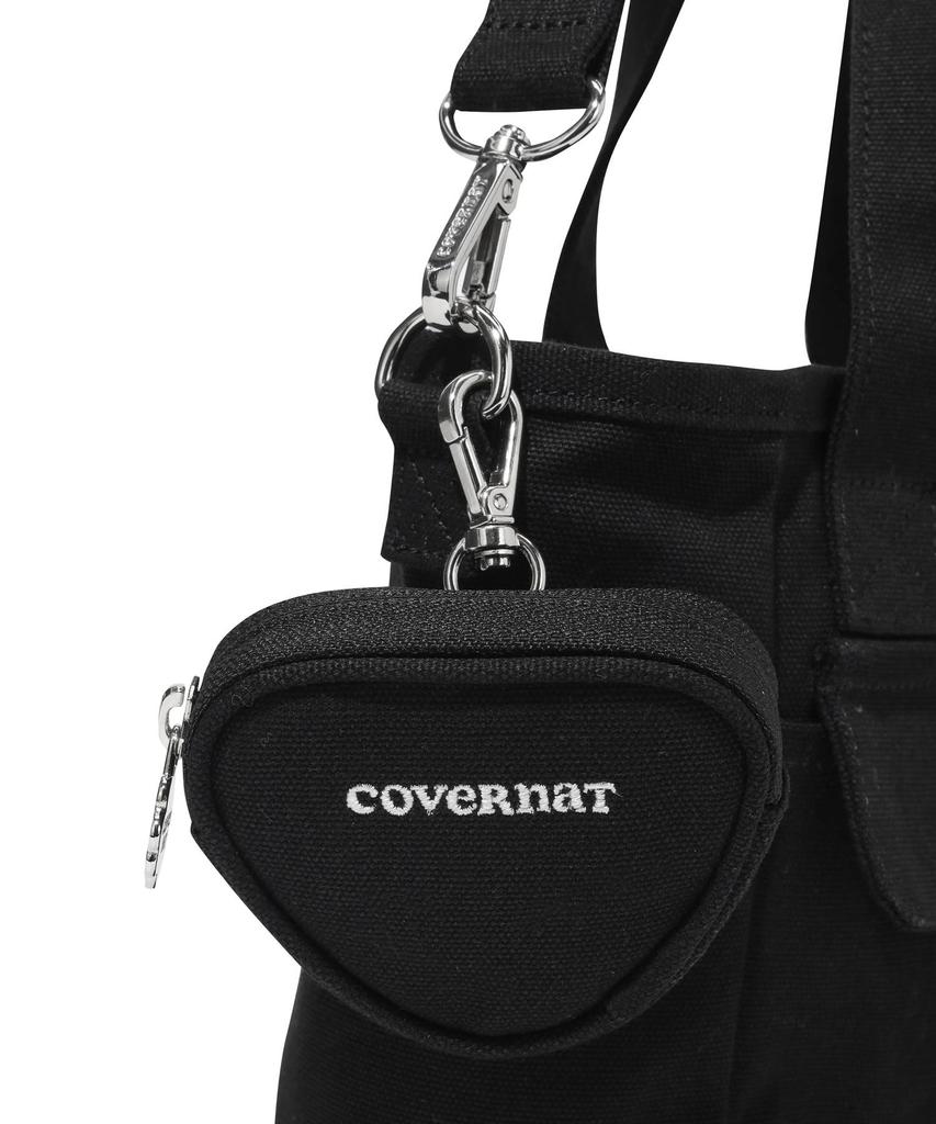 Covernat Woman Cloverheart Canvas Small Crossbody Bag Black