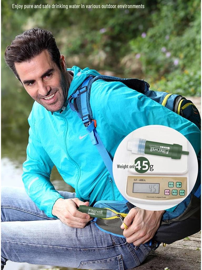 Portable Outdoor Water Purification Straw - Camping & Picnic Ultrafiltration Filter