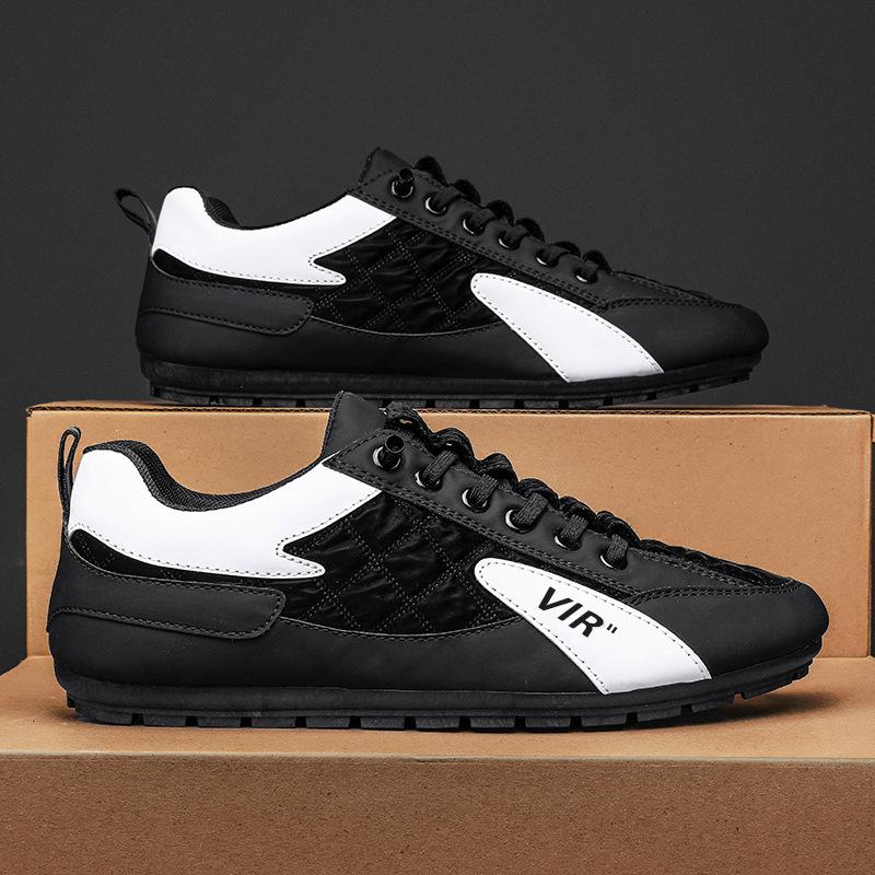 

Мужская обувь 2025 осень новая корейская версия мода универсальная повседневная спортивная низкая легкая на одной педали Forrest Gump Doudou обувь 44 чёрный