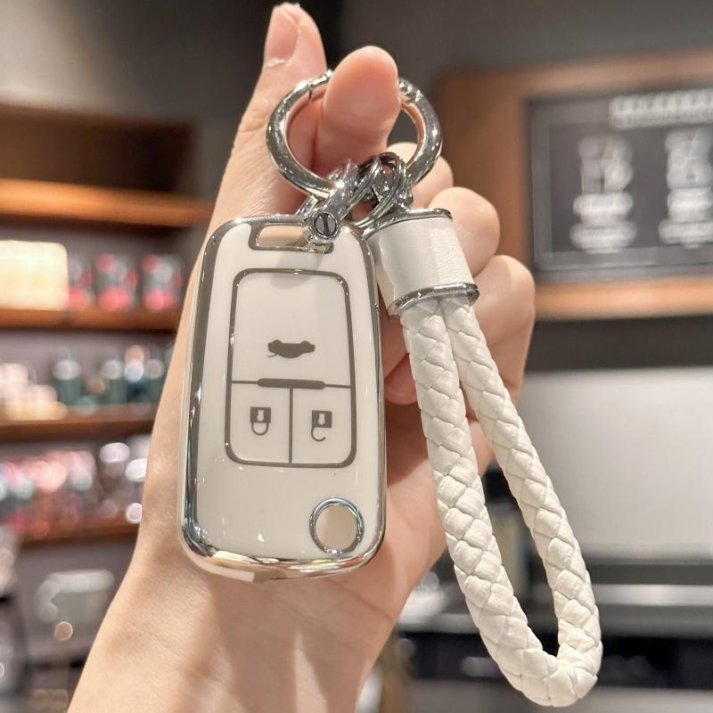 Car Key Case Cover with Key Chain for Vauxhall Opel Astra Insignia Vectra Zafira Meriva Mokka Chevrolet Cruze Holden 2 3 Buttons