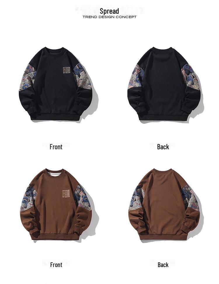 2023 Autumn Hong Kong Style White Cotton Sweatshirt, Large Size (320g), M-5X