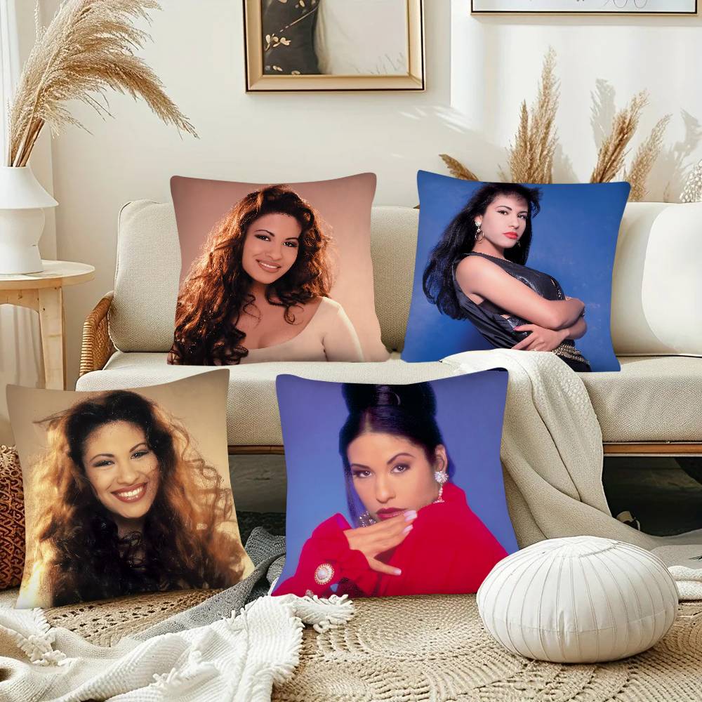 Singer Selena Quintanilla Pillow Case Fashion Square Pillowcase Bedroom Sofa Room Ins Decoration Leisure