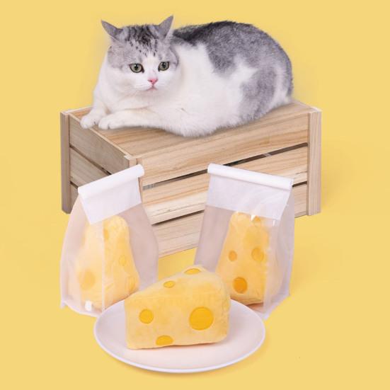 Pet Toy Creative Shape Wear Resistant Attractive Puppy Kitty Toy Cheese Modeling Chew Toy for Home