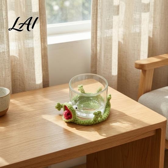 Craft Kit For Beginners Crochet Lizard Coaster Funny Handmade Animal Cup Mat 3D Knitted Colorful Coaster Drink for Desk Cute Heat Resistant