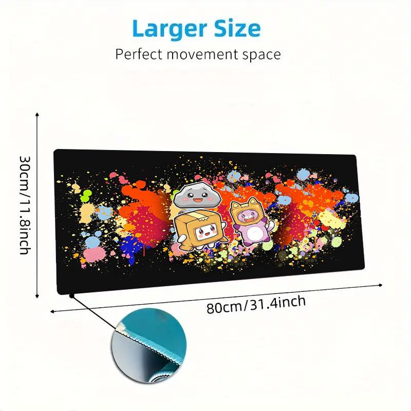 Colorful Characters Large Size Mouse Pad Large Gaming Table Cushion Nonslip Laptop Tablet Big Mousepad Xxl Mat Mini PC Playmat With Lock edge