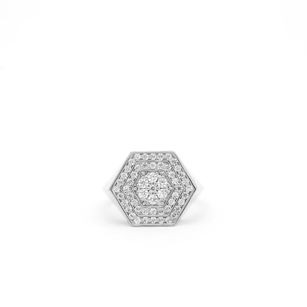 Forchaser Hexagon Ring - White