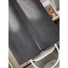 DIMANAF 2025 Übergröße Herbst Blau Basic Elastische Jeans Neue Hose Damen Locker Denim Hose Große Freizeithose 6XL