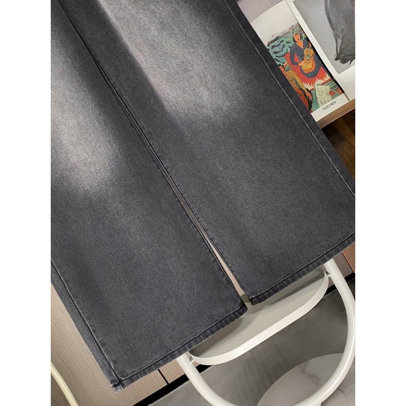 DIMANAF 2025 Übergröße Herbst Blau Basic Elastische Jeans Neue Hose Damen Locker Denim Hose Große Freizeithose 6XL