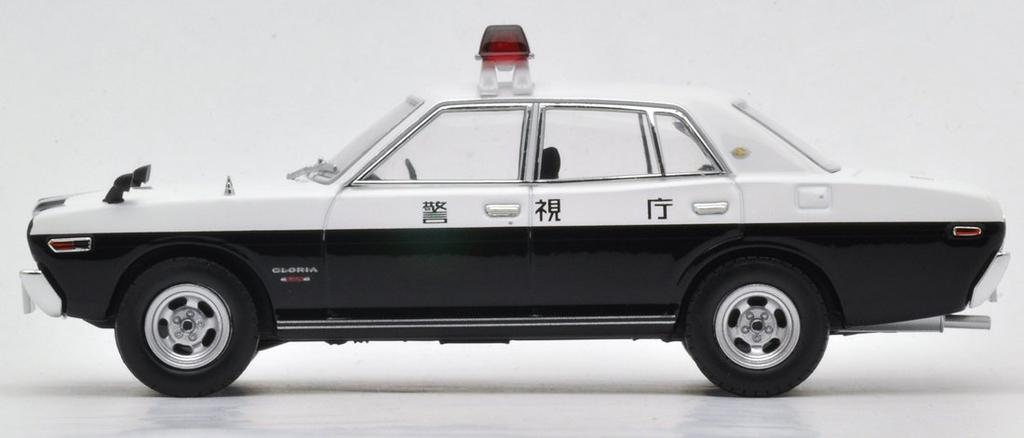 Tomica Limited Vintage Keisatsu 01 Gloria Patrol Car Completed LV-N43-Seibu (White/Black)