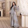 AB104: Women's Sequin Embroidery Mesh Evening Dress - Muslim Style