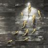 Goldfish Background Wall Hanging Resin Three-dimensional Fish Pendant Gold Silver Home Decoration Room Decor Aesthetic