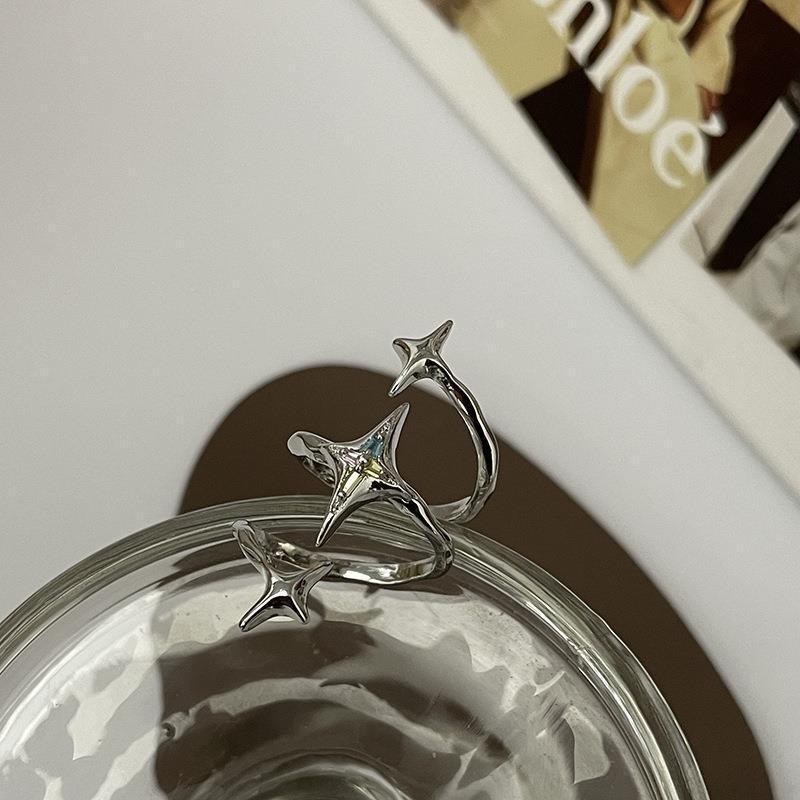 2022 New Starry Series Zirconia Ring For Women With Geometric Design And Adjustable Size