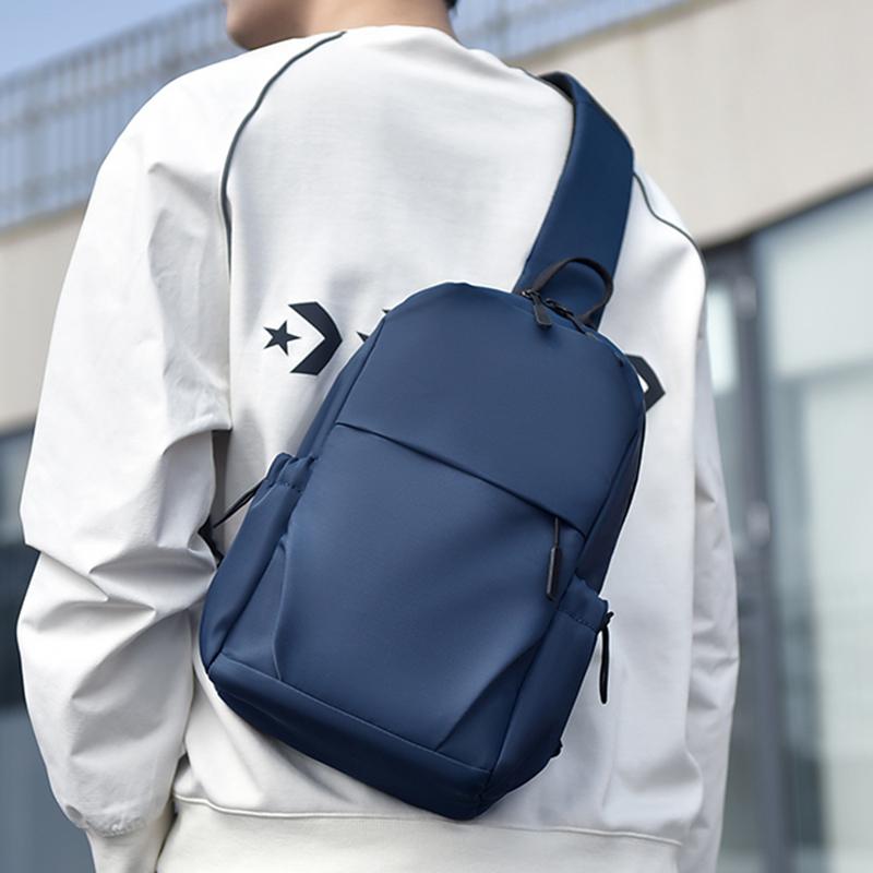 Men's Multifunctional Chest Bag Men's Fashionable Crossbody Bag Multifunctional Shoulder Bag Suitable for Daily Commuting Fitness Cycling