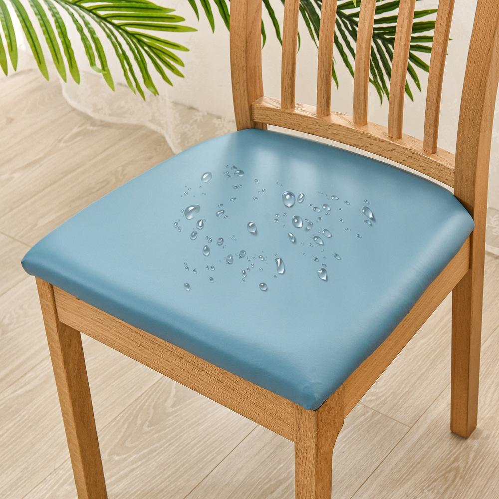 1Pc Pu Waterproof Leather Cushion  Chair Cover Chair Seat Cover El Chair Protection Cover Household Seat Cushion Cover