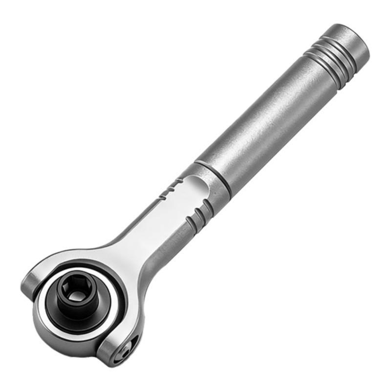 

Ratcheting Mechanism Screwdriver 2 Side Head 1/4 Drive Ratchet Handle Strong Magnetic For DIY Projects 1