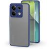 Silicone Case for Xiaomi Redmi Note 13 Pro 5G, with Camera Protection, Transparent/Blue + 9H Tempered Glass