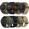 Robustes Nylon-Armband Quick Fit 22 26mm Band für Garmin Fenix 8 47mm 51mm/Fenix 8Pro 6 6X 7 7X Pro 5 5X Verstellbares Uhrenarmband Strap
