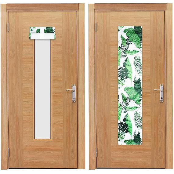 YLOLUL 2 Pcs Classroom Door Window Cover Plants Border Curta Blackout Shades for Doors Window Covering for Glass Door Darkening Blackout for Room 8 W x 36 L (Pack of 1)