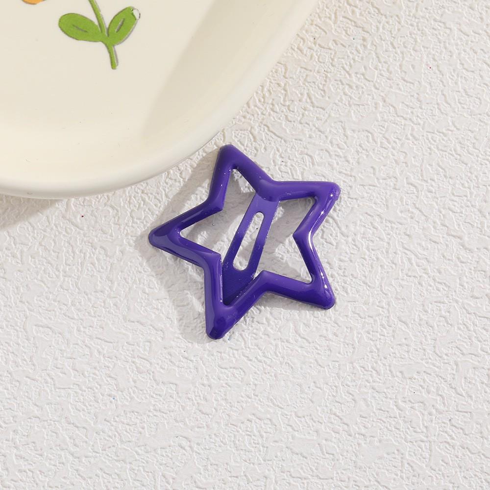 Children's Candy Color Star Hair Clips - Small Size BB Bangs Accessories