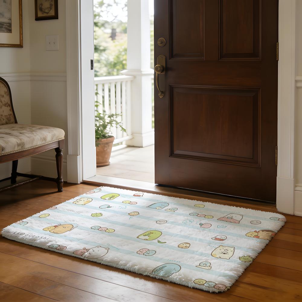 Kwaii Anime SSumikko Gurashi Floor Mat Soft Flannel Absorbent Mat Non-Slip Rug Home Bedroom Bathroom
