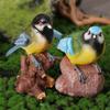 Vintage Miniature Bird Figurine Resin Small Animal Model Bird Statue  Home Balcony Decoration