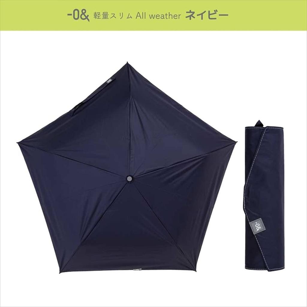 Ogawa Folding UV Heat Water Suitable for Sunny and Rainy 5 52879 Umbrella, Lightweight, Slim, Men's & Women's, Navy, Sunshade, 99% Cut, Shielding,