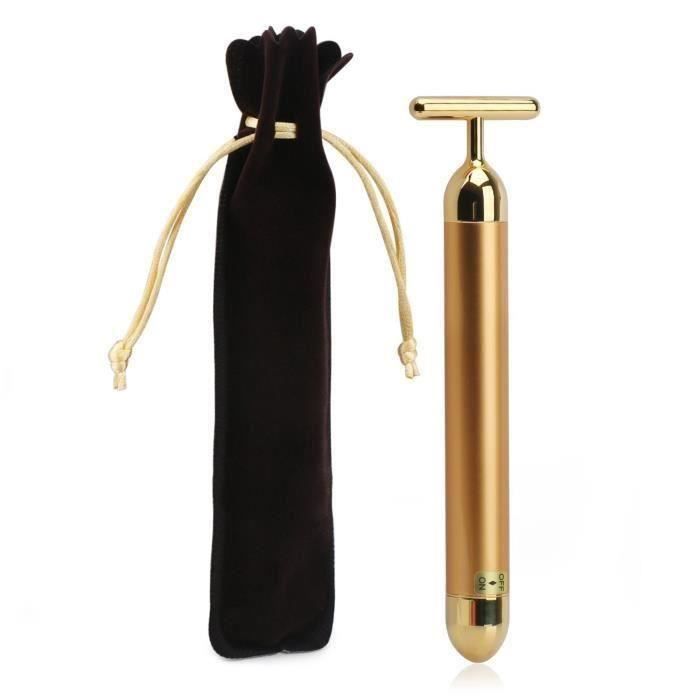 Face Massager - Beauty Bar - 24K Pure Gold - Firming & Anti-wrinkle - Lymphatic Drainage