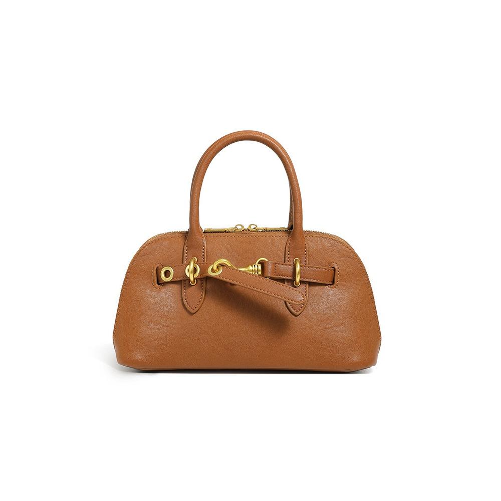 

Кожаная женская сумка-клатч, сумка-ракушка, модная и высококлассная наплечная сумка-мессенджер. коричневый