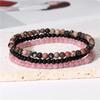 3pcs Amethysts Purple Agates Elastic Bracelets For Women Men Natural Stone Tiger Eye Black Onyx 4mm Beads Bracelet Set Jewelry