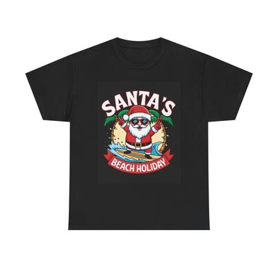 Herren- und Damen-T-Shirts Weihnachtsmanns Strandurlaub