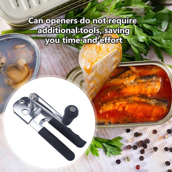 Manual Can Opener Heavy Duty Comfortable Grip 360 Degree Hand-cranking Handle Sharp Cutter Multifunctional Handheld Bottle Opening