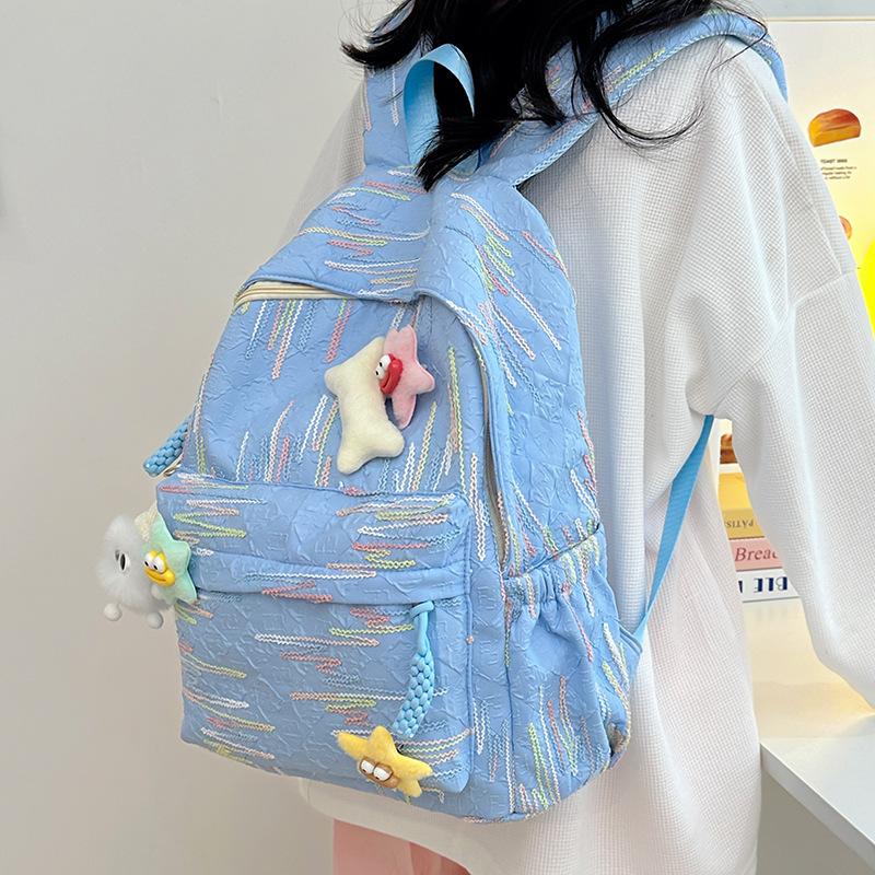 Schoolbag Korean version schoolbag high school girl high value cute sweet backpack female junior high school college student computer travel backpack