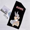 1pc Bambi1 Beach Towel with Custom Name, Beach/Swimming/Bath/Picnic/Camping Towel, Suitable for Seaside Beaches