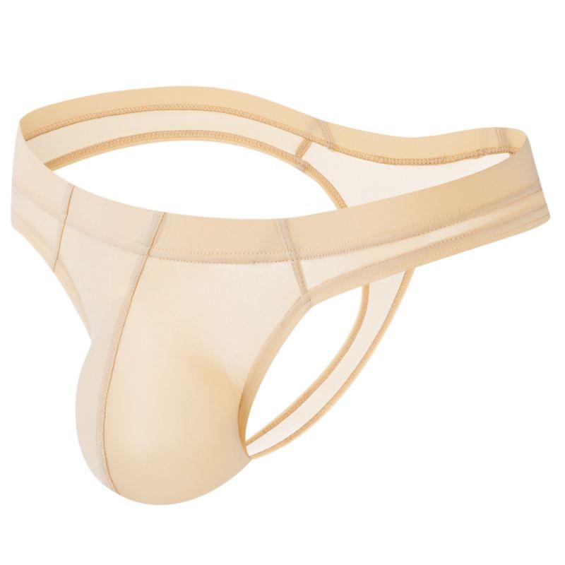 Thong JOCKMAIL Ultra Thin Ice Silk Solid Color Sexy Low Waist Semi Transparent Men's Daily Casual Underwear