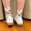 5 Pairs 3D Paws Cat Socks with Jingle Bell Collar & Fluffy Tail - Thick Thermal Winter Knee-High/Ankle Socks