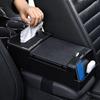 Easy to Install Car Mounted Tissue Box with Cup Holder Car Armrest Storage Box  Car Interior
