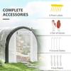 3 x 2(m) Walk-In Tunnel Greenhouse, with Accessories - White