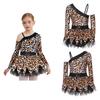 Kinder Mädchen Höhlen Kostüm Set: Primitiv-Tribal-Kleid mit Aufdruck Pailletten Linker Langarm Rechter Verstellbarer Träger Eingearbeiteter Slip Aufgebauschtes Kleid Überschürze