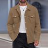 2024 Höst/Vinter Herr Casual Krage Smal Passform Jacka med Dubbla Fickor