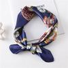 Luxury Floral Print Silk Square Scarf Women Soft Satin Kerchief Hairband Neckerchief Head Hijab Lady Headband Foulard Bag Ribbon