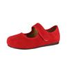 Mori retro yellow Boken shoes women's shoes 2025 spring new shallow soft-soled grandma shoes Doudou flat-soled single shoes