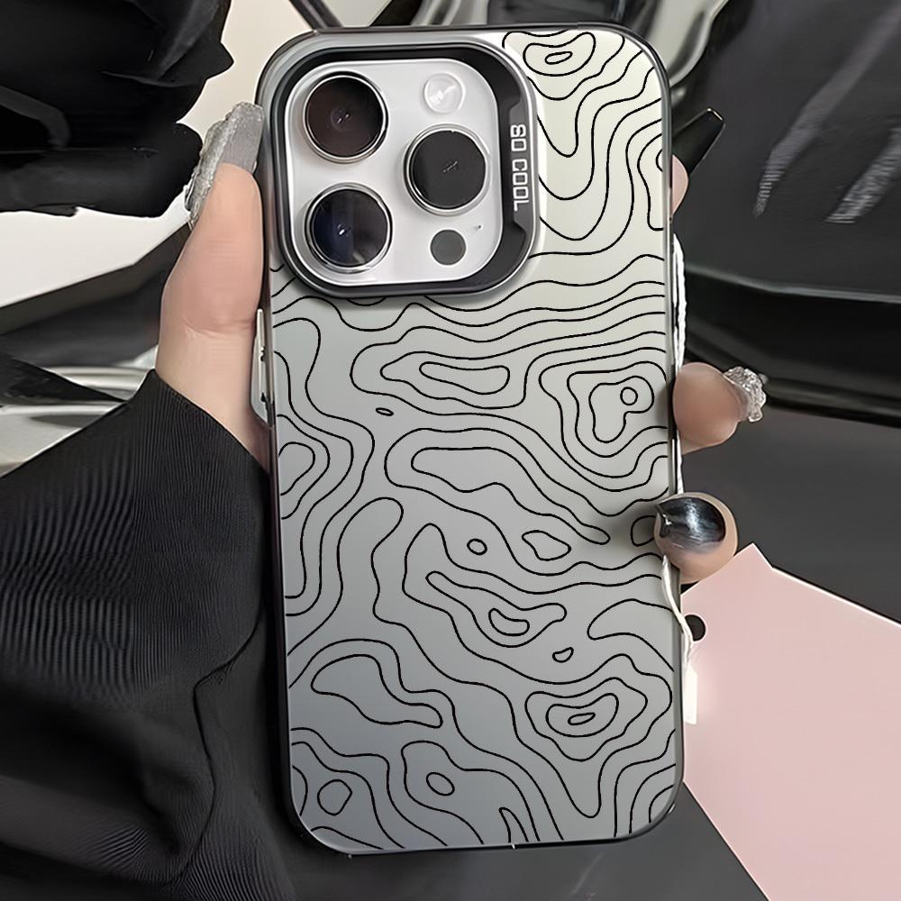 Terrain pattern phone case suitable for iPhone 17 16 15 14 13 12 11 Pro/Max/Plus anti drop and shockproof back cover