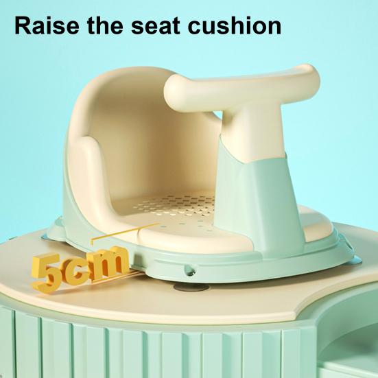 Baby Bath Chair Ergonomic Design Anti-Slip Sitting Baby Bathroom Chair Seat Promotes Independent