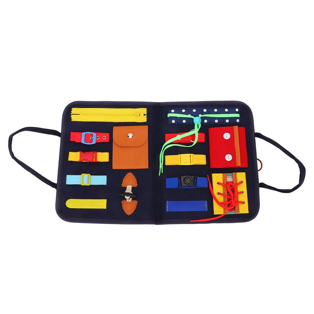 Busy Board Dark Blue Felt Busy Board Montessori Sensory Toys Autism Educational Teaching Aids Childr