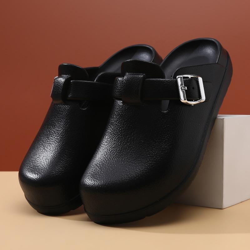 New summer outer wear thick-bottomed bag head mop, high-end EVA breathable and non-smelly feet camping cool slippers