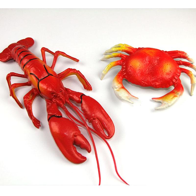 Large Plastic Lobster and Crab Simulation Toy Model