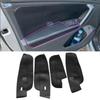 For VW Tiguan 2017 2018  4pcs Microfiber Leather Interior Door Handle Armrest Panel Cover Protective Trim